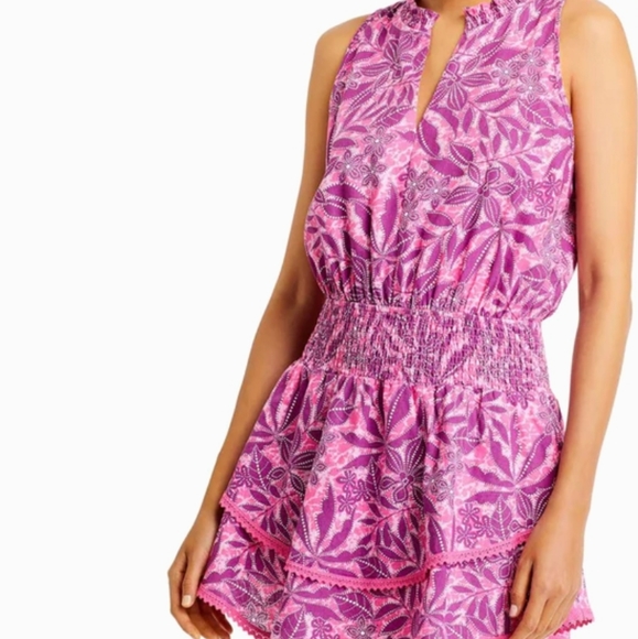 Aqua Brand PINK Floral Print Mini Sheathdress - Picture 7 of 12